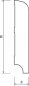 Preview: MDF 100x19x2400 mm Oberkante abgerundet (ohne Folie)