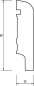 Preview: Kiefer 80x20x2500 mm Oberkante abgerundet
