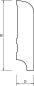 Preview: MDF 80x19x2400 mm Oberkante abgerundet (ohne Folie)