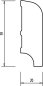 Preview: MDF 60x19x2400 mm Oberkante abgerundet (ohne Folie)
