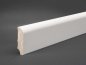 Preview: Massivholz weiß lackiert 60x16x2500 mm Oberkante abgerundet