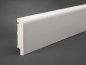 Preview: Massivholz weiß lackiert 100x20x2500 mm Oberkante abgerundet
