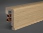 Preview: Eiche 125x65x2500 mm Rohrabdeckleiste Oberkante abgerundet