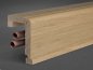 Preview: Eiche 125x85x2500 mm Rohrabdeckleiste Oberkante abgerundet