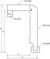 Preview: Eiche 125x85x2500 mm Rohrabdeckleiste Oberkante abgerundet