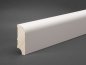 Preview: Massivholz weiß lackiert 60x20x2500 mm Oberkante abgerundet