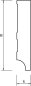 Preview: MDF 80x16x2400 mm (ohne Folie) Oberkante gerade