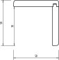Preview: Eiche 58x58x2500 mm Winkelleiste