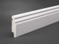 Preview: Massivholz weiß lackiert 80x20x2500 mm Berliner-/Hamburger Profil