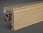 Preview: Eiche 125x85x2500 mm Rohrabdeckleiste Berliner-/Hamburger Profil