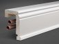 Preview: Massivholz weiß lackiert 125x85x2500 mm Rohrabdeckleiste Berliner-/Hamburger Profil