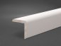 Preview: Massivholz weiß lackiert 35x35x2500 mm Winkelleiste