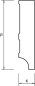 Preview: MDF 70x16x2400 mm (ohne Folie) Oberkante gerade