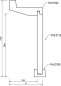 Preview: Kiefer/MDF 147x69x2400 mm Rohrabdeckleiste Oberkante profiliert