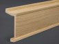 Preview: Eiche/MDF 147x69x2400 mm Rohrabdeckleiste Oberkante profiliert