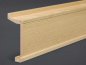 Preview: Kiefer/MDF 147x69x2400 mm Rohrabdeckleiste Oberkante profiliert