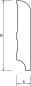 Preview: MDF 80x16x2400 mm Oberkante abgerundet (ohne Folie)