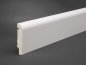 Preview: Massivholz weiß lackiert 80x16x2500 mm Oberkante abgerundet