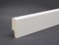 Preview: Massivholz weiß lackiert 60x20x2500 mm Oberkante abgerundet/konisch
