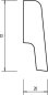 Preview: Buche 60x20x2500 mm Oberkante abgerundet/konisch