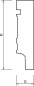 Preview: Asteiche 80x20x2500 mm Oberkante gerade