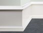 Preview: Massivholz/MDF 180-255x27x2400 mm weiß grundiert Altbauleiste