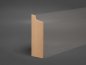 Preview: Buche 158x50 mm Endkappe Rohrabdeckleiste