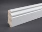 Preview: Weiße Kiefer Sockelleisten 58x19x2400 mm Berliner Profil