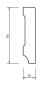 Preview: Weiße Kiefer Sockelleisten 60x10x2400 mm Oberkante gerade