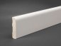 Preview: Massivholz weiß lackiert 60x13x2500 mm Oberkante abgerundet