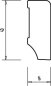 Preview: Buche (Furnier) 40x16x2400 mm lackiert Oberkante gerade