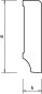 Preview: Kirsche (Furnier) 58x15x2400 mm lackiert Oberkante gerade