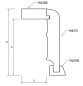 Preview: Eiche 105x65x2500 mm Rohrabdeckleiste Oberkante abgerundet