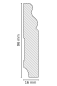 Preview: Weiße Kiefer Sockelleiste 96x16x2400 mm Berliner Profil