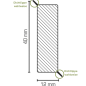 Preview: Feuchtraumleiste 40x12x2500 weiß