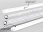 Preview: Massivholz weiß lackiert 125x85x2500 mm Rohrabdeckleiste Oberkante abgerundet