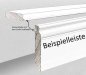 Preview: Massivholz weiß lackiert 125x85x2500 mm Rohrabdeckleiste Oberkante abgerundet