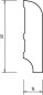 Preview: MDF 60x16x2400 mm Oberkante abgerundet (ohne Folie)