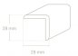 Preview: Eiche 28x28x2500 mm Winkelleiste