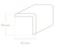 Preview: Eiche 35x35x2500 mm Winkelleiste