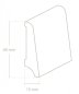 Preview: Eiche (Furnier) 60x15x2400 mm lackiert Oberkante abgerundet
