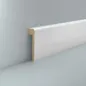 Preview: Fliesenabdeckleiste weiß MDF 80x19x2500 mm Oberkante abgerundet (Folienummantelt)