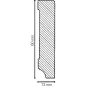 Preview: Weiße Kiefer Sockelleiste 60x13x2500 mm Oberkante abgeschrägt