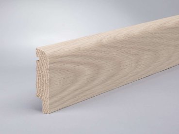 Eiche weiß geölt 80x20x2500 mm Oberkante abgerundet