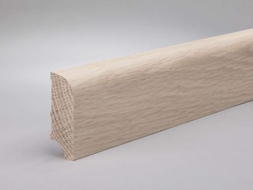 Eiche weiß geölt 60x20x2500 mm Oberkante abgerundet