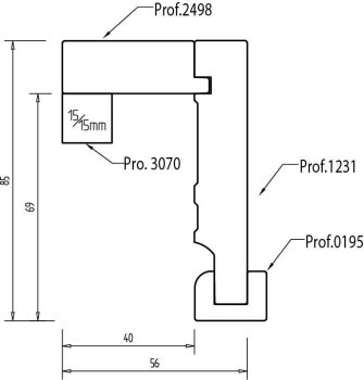 Massivholz weiß lackiert 85x61x2500 mm Rohrabdeckleiste Oberkante gerade