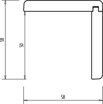 Eiche 58x58x2500 mm Winkelleiste
