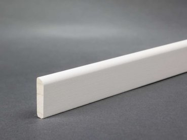 Massivholz weiß lackiert 23x5x2500 mm Deckleiste