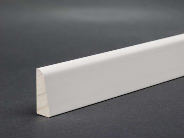 Massivholz weiß lackiert 23x8x2500 mm Deckleiste
