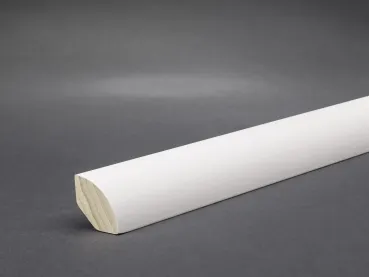 Massivholz weiß lackiert 14x14x2500 mm Viertelstab